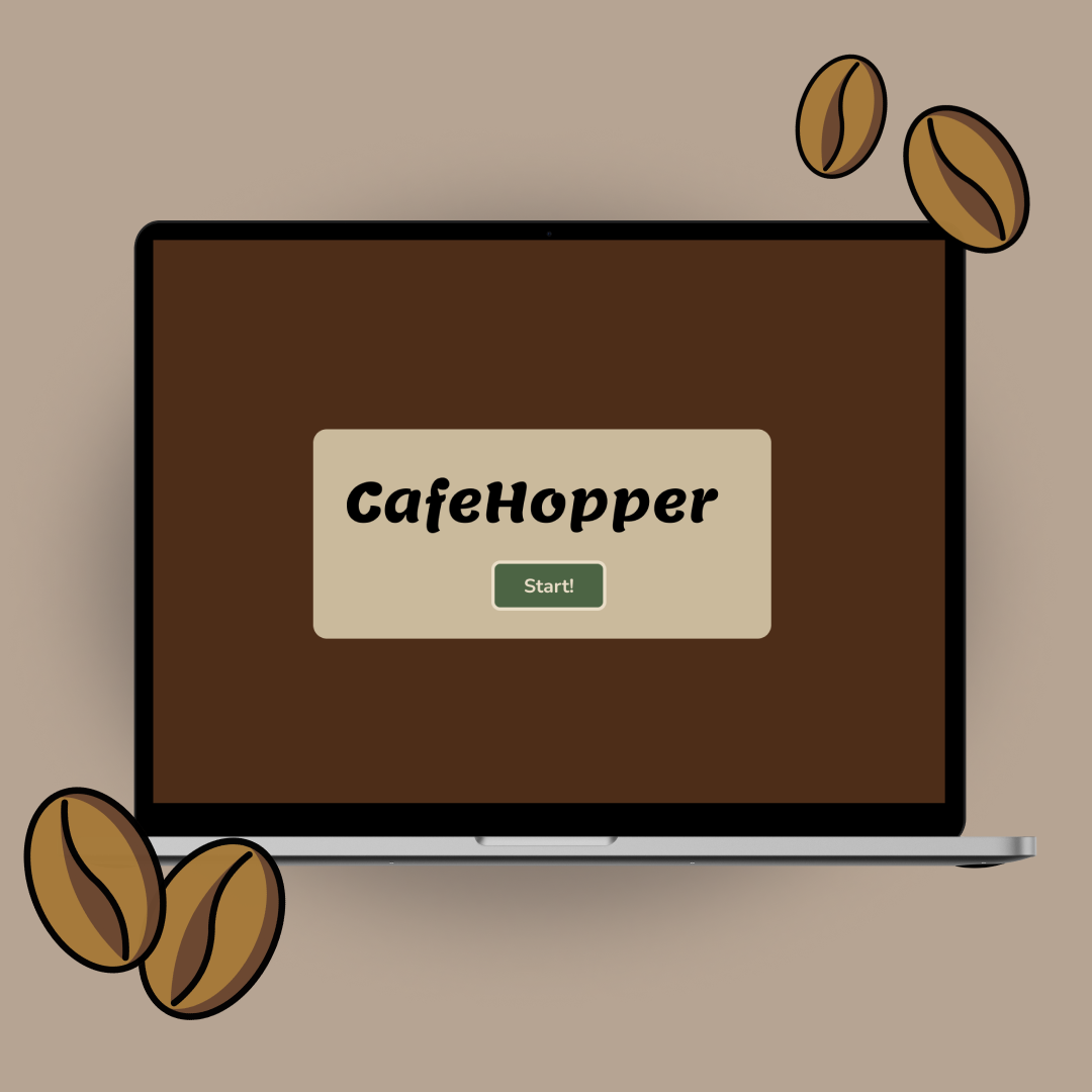 Mockup of CafeHopper app